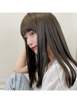 セレスト 横浜石川町店(CELESTE) Premiumカシミアストレート(縮毛矯正) +イノアカラー白髪ぼかし