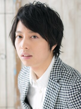 モッズヘアメン 名護大東店(mod's hair men) 斜めバングオシャレ短髪パーマ黒髪ショートウルフg名護大東