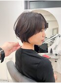 大人可愛いショートボブ