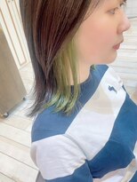 ネオリーブ アンド 渋谷店(Neolive &)&nbsp;斜めバング/グレージュカラー/シルキーベージュ/韓国/渋谷