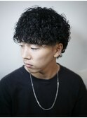 プードルパーマ　福岡メンズパーマ　刈り上げないスタイル