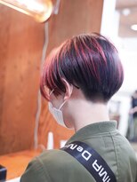 【SHARON原宿】刈り上げ×ハイライトレッド