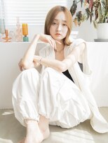 トレヘアー 京都 烏丸(tRe hair)&nbsp;外巻きラフカール　くびれヘア　ハイライトカラー