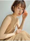 ワンカールパーマで雰囲気◎なボブ/フェイスレイヤー