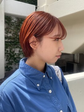 ラミエ バイ メルト 吉祥寺(lamie by melt) 小川/ブリーチなしwカラーショート20代30代オレンジブラウン