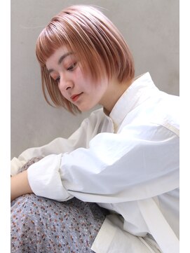 ロゼ 甲子園口(Rose) 【ROSE】ピンクベージュ_ブリーチ_ショートボブ