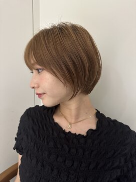 ソワネ 表参道(soigne) 表参道髪質改善カラーウルフショートボブアッシュグレージュ40代