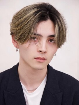 ルーシー 渋谷(LUCEY) センターパートフェザーパーマシャドウパーマメンズパーマ