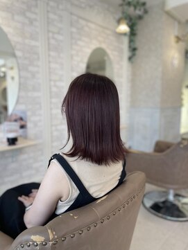 艶髪ワインレッド