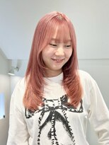 ラック 表参道(LUCK) ハイトーンウルフレイヤー/ピンク/顔周りレイヤー/ウルフ