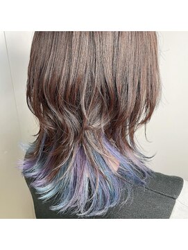 ガーデン ジングウマエ(GARDEN jingumae) パープルとブルーメッシュインナーカラー