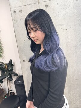 ラニヘアサロン(lani hair salon) ブルーカラー/グラデーション/くすみブルー/ブリーチ