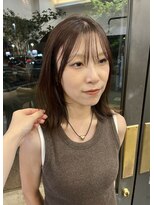 ヘアー アイス カンナ(HAIR ICI Canna)&nbsp;ブリーチなし お肌が白く見えるオリーブカラー 暗髪美人 / 熊澤