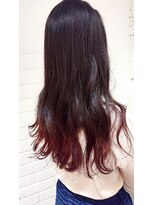 エイト 福岡天神店(EIGHT fukuoka)&nbsp;【EIGHT渋谷】お客様スタイル_ボルドーピンクグラデーション