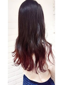 エイト 福岡天神店(EIGHT fukuoka) 【EIGHT渋谷】お客様スタイル_ボルドーピンクグラデーション