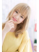 ヘアアンドビューティー ミック(Hair & Beauty miq)&nbsp;金髪スタイルで個性的★外国人風セミディ