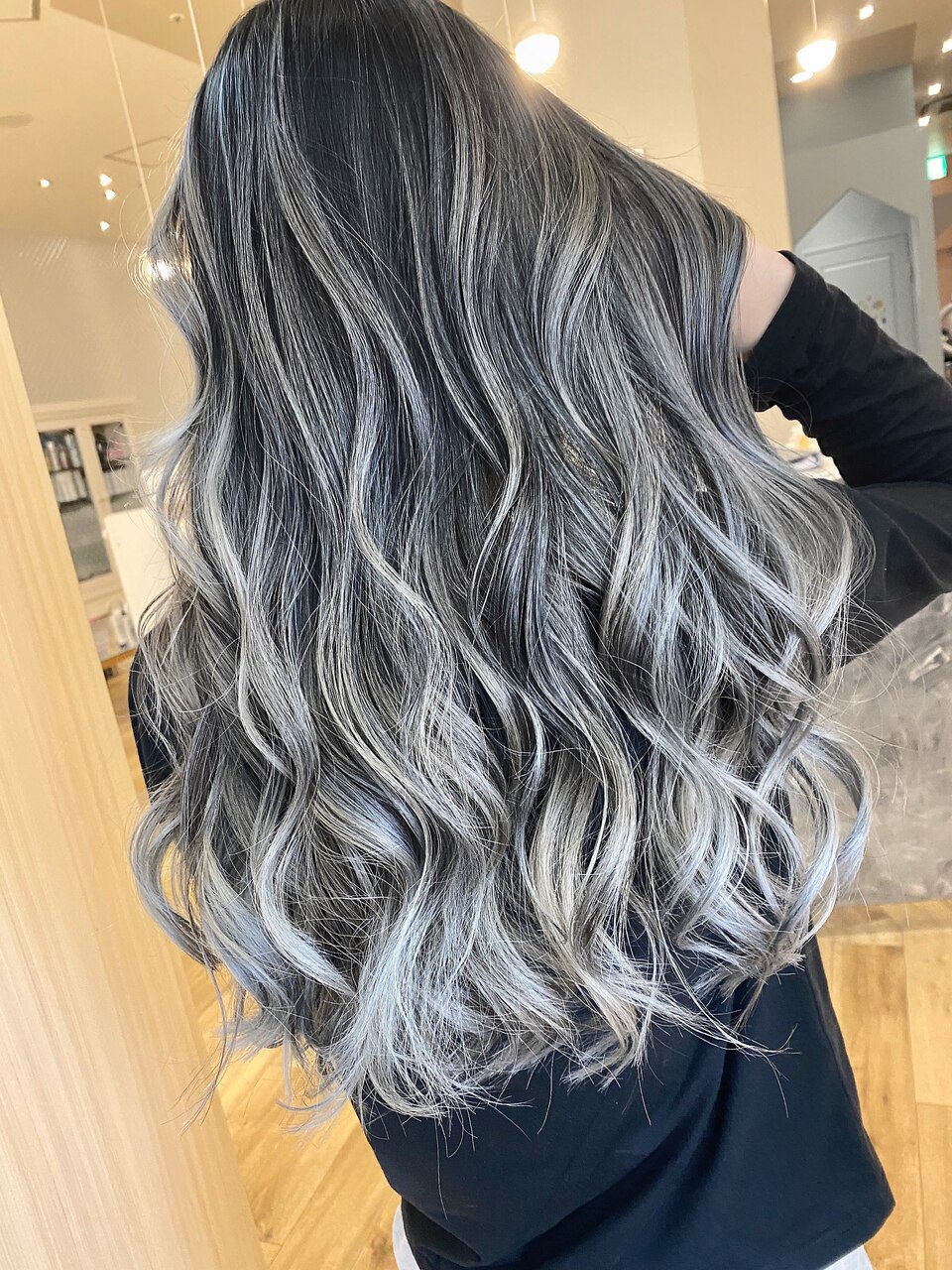 エアタッチ×バレイヤージュ×ホワイトシルバー：L084470141