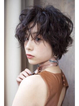 クレドガーデン 西新井店(CRED GARDEN) 黒髪ふわふわボブ/大人可愛い前下がりショート20代30代#西新井m