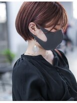 ノード(NODO)&nbsp;【透明感とツヤ感】チェリーベージュのショートボブ