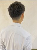 刈り上げかき上げツイスパ風アップバング　韓国マッシュ