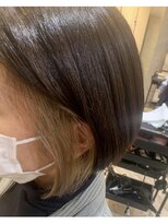 クシュ 所沢東口店(kusyu...) ペールベージュセクションカラーグラデーションカラー外ハネボブ