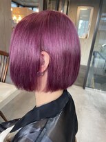 エフィールベルタ(afeel belta) ぱつっとボブ×ピンクラベンダー