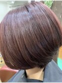 20代30代大人可愛い小顔ボブ前下がりショートハイライト