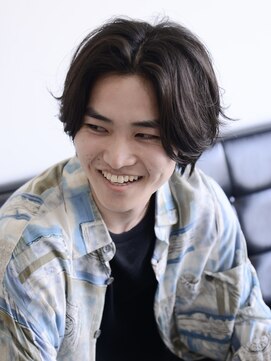 ロアー 葛西店(RAWR hair) 【RAWR】メンズパーマ_センターパートウルフ