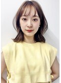 20代30代40代大人外ハネミディアム×レイヤーボブ×前髪ありb