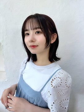 ポノポノ ヘアプラスカフェ ニュアンスフェイスレイヤー×くびれボブ