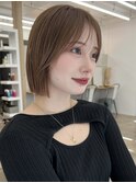 ボブディオリーブベージュ髪質改善縮毛矯正フェイスレイヤー