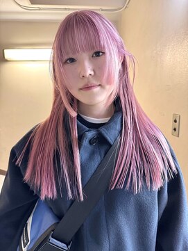 ソイ 下北沢(soi) 【柔pink】エフェクトブリーチ_ピンクカラー_ステップカット