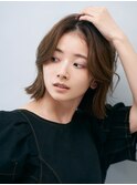 <ayumi>伸ばしかけも可愛く◎こなれミディ小顔ナチュラルボブ