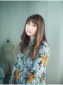 ココアブラウン♪前髪♪フリンジウェーブ