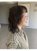 【とまべち】大きめカールのミディアムウルフ