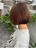 安積ミルクティーベージュケアブリーチなしダブルカラー韓国40代
