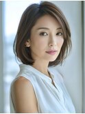 ☆ホワイトグレージュミニウルフデジタルパーマチェリーブラウン