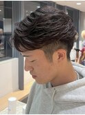 盛岡駅ニュアンスパーマ毛流れセンターパートフェザーパーマ30代