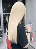 抜きっぱなしホワイトブロンド×ワンホンレイヤー