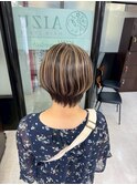 白髪ぼかしハイライト