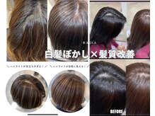 上品に魅せる白髪ぼかし×髪質改善