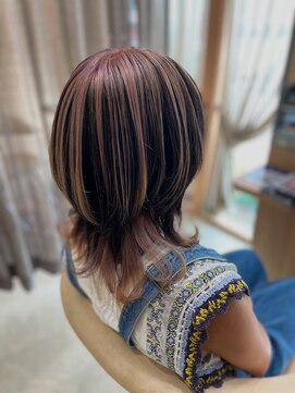 ヘアーガーデン バレッタ(hair garden barretta) アンブレラカラー×ウルフスタイル