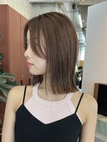 ノード(NODE)&nbsp;栄外ハネナチュラル大人可愛いタイトボブ　ベージュ