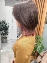 イルウィ(irwi)&nbsp;【門前仲町】くびれボブ　ココアベージュ　ピンクインナーカラー