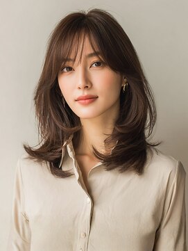 ナチュラルレイヤーカット/髪質改善カラーエステ/顔まわり/5