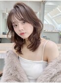 似合わせカット/ミディアムレイヤー/ダークアッシュ/錦糸町
