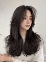 エレノア トーキョー 恵比寿(ELEANOAH TOKYO)&nbsp;似合わせカット 大人ガーリー　ダークアッシュ　前髪