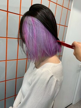 ペレ 原宿(PELE) ダブルカラー/ケアブリーチ/羽エクステ/原宿