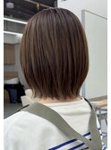 白髪ぼかしハイライトレイヤーボブ☆