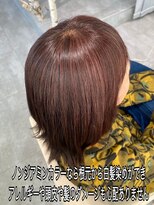 イロドリ 千歳船橋店(irodori)&nbsp;ノンジアミンカラーで叶う白髪染めのピンクブラウン